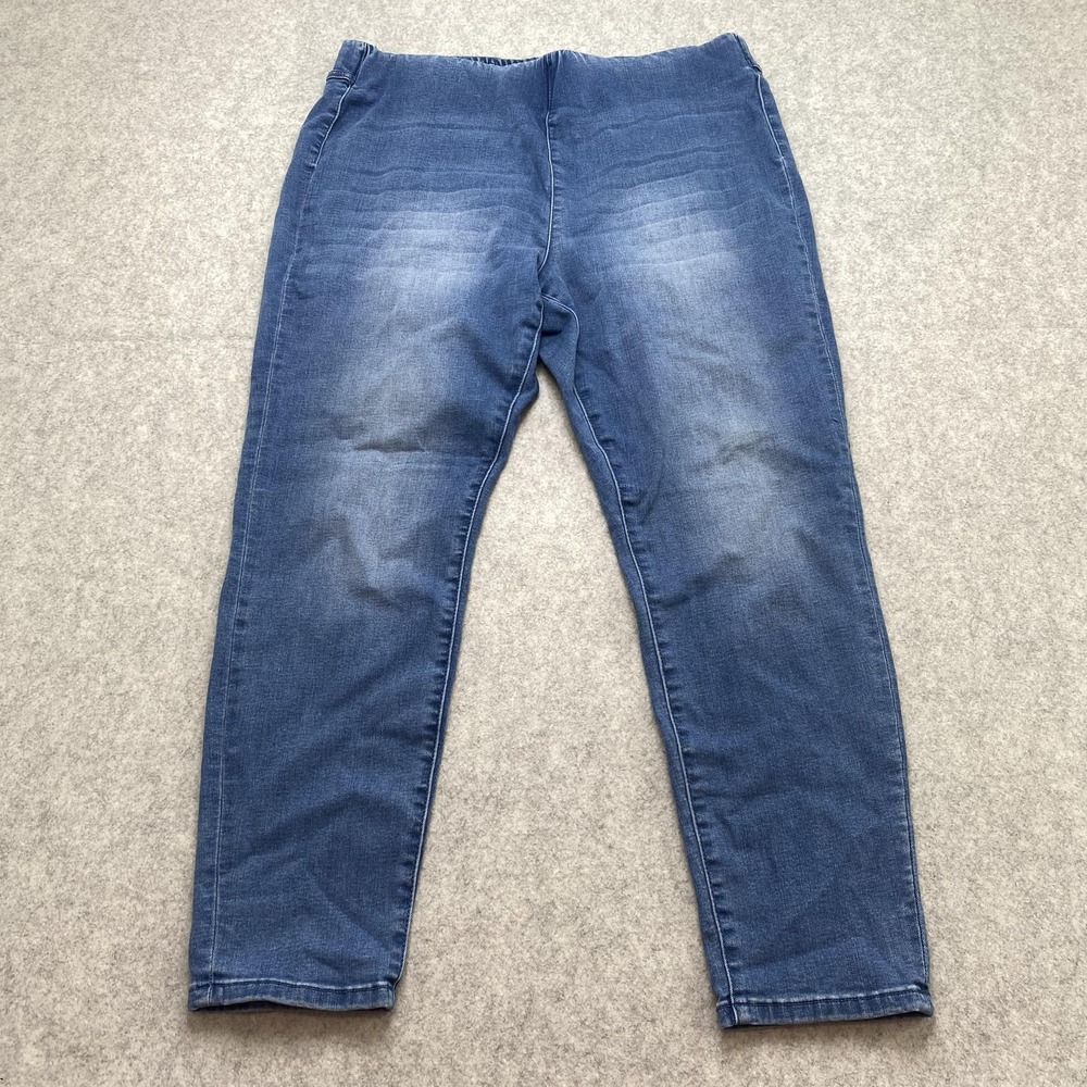 Soft Surroundings Womens PL Jegging Jeans (34x26) Petite Blue Med Wash High Rise